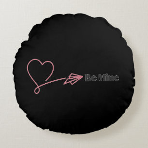 Be Mine: The Romantic Express Round Pillow