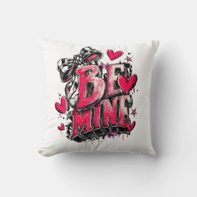 Be Mine Throw Pillow (Front)