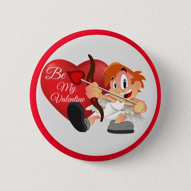 Be Mine Valentine  Button (Front)