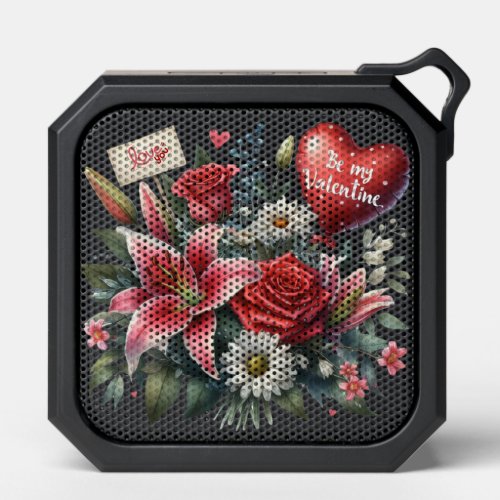 Be Mine Valentine floralheart  Bluetooth Speaker