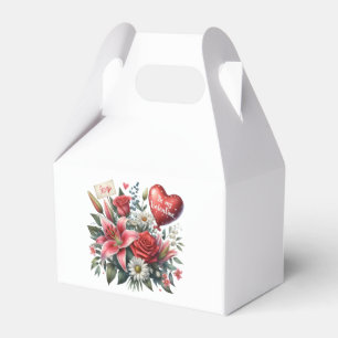 Be Mine Valentine floral/heart  Favor Boxes