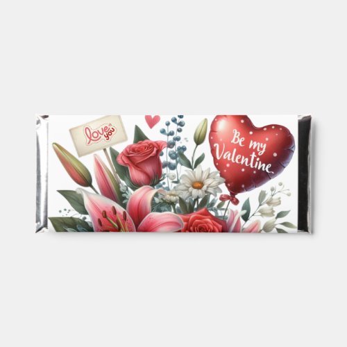 Be Mine Valentine floralheart  Hershey Bar Favors