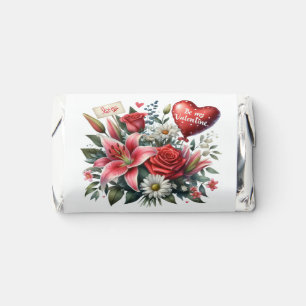 Be Mine Valentine floral/heart  Hershey's Miniatures