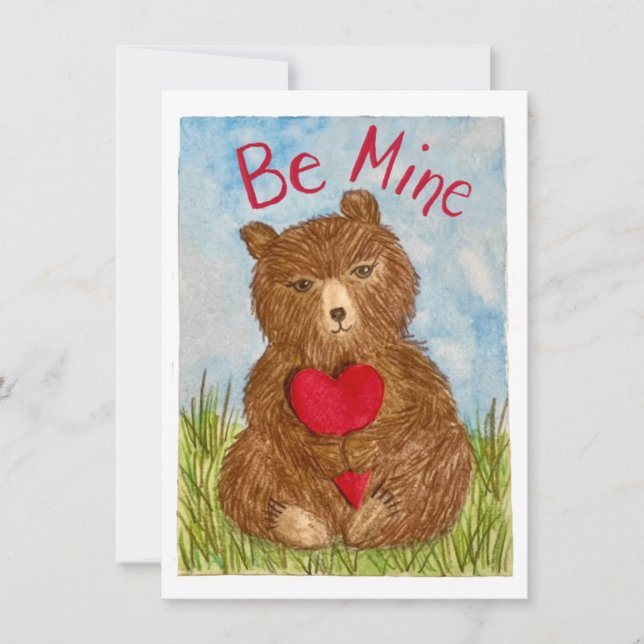 Be Mine Valentine Greeting Card (Front)