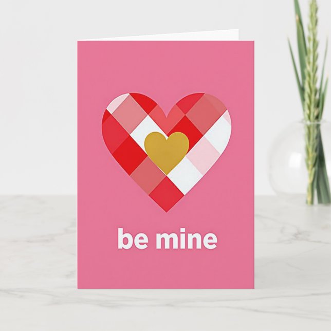 Be Mine Valentine Heart Card (Front)
