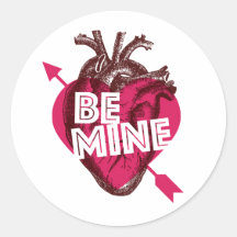 Be Mine Valentine Heart Sticker