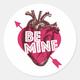 Be Mine Valentine Heart Sticker