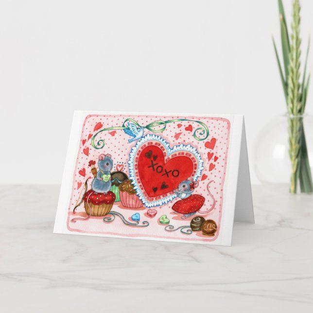 Be Mine - Valentine Mouse Card (Front)