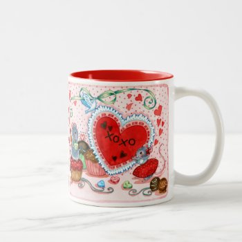 Be Mine - Valentine Mouse Mug by yarmalade at Zazzle