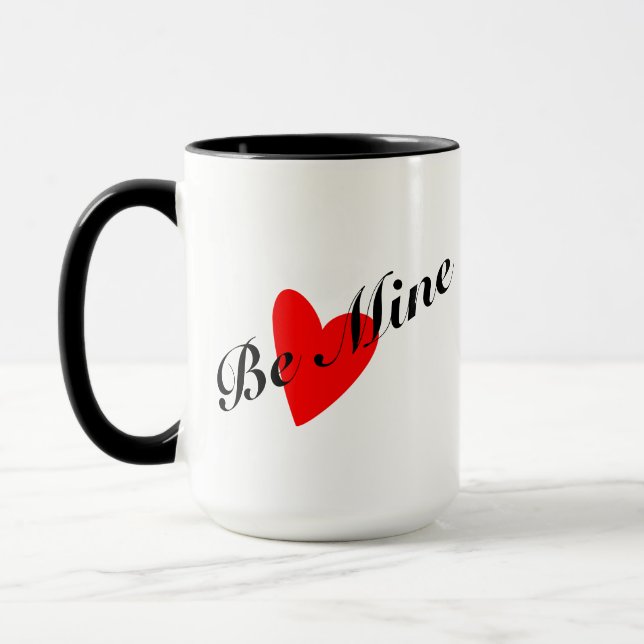 Be Mine Valentine Mug - Coffee Gift For Him (Left)