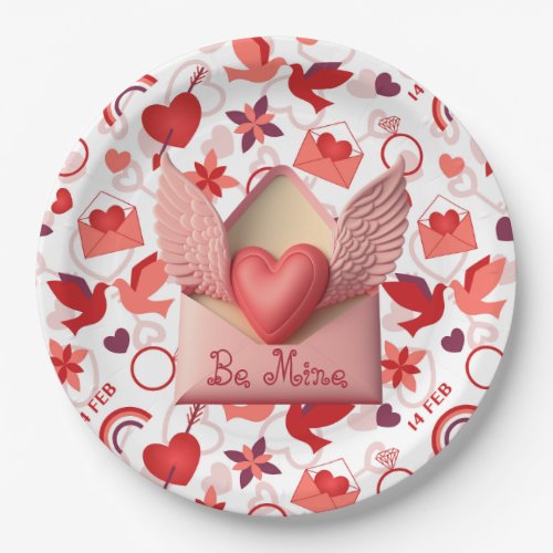 Be Mine Valentine  Paper Plates