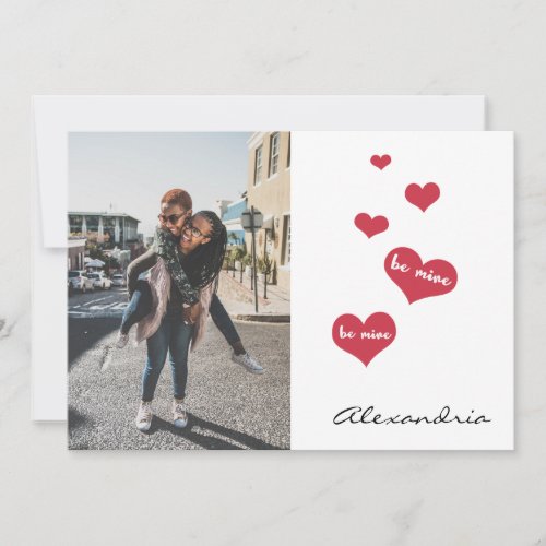 Be Mine Valentine Photo Be My Maid of Honor Holiday Card