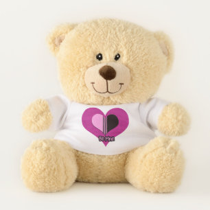 Be Mine Valentine Pink Striped Heart Teddy Bear
