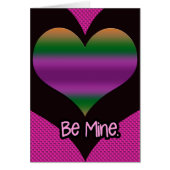 Be Mine Valentine Purple Stripe Heart (Front)
