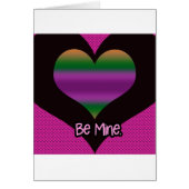 Be Mine Valentine Purple Stripe Heart (Front)