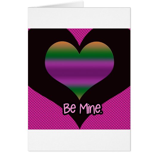 Be Mine Valentine Purple Stripe Heart (Front)