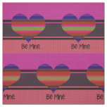 Be Mine Valentine Rainbow Heart Fabric