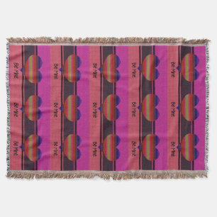 Be Mine Valentine Rainbow Heart Throw Blanket