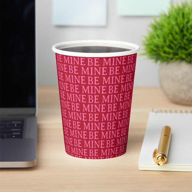 Be Mine Valentine’s Day Gift – Romantic Love  Paper Cups (Insitu)