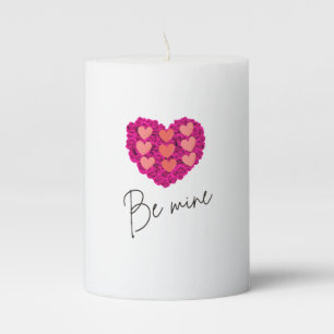 Be Mine Valentine shirt  Rose with Heart Love Pillar Candle