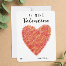 Be Mine Valentine with Large Red Heart
