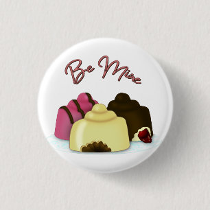Be Mine Valentine's Day Candy Button