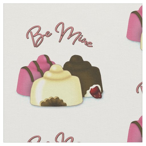 Be Mine Valentine's Day Candy Fabric