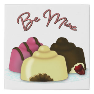 Be Mine Valentine's Day Candy Faux Canvas Print