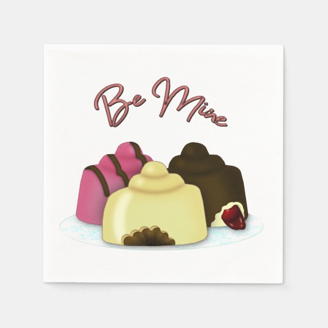 Be Mine Valentine's Day Candy Napkins (Front)