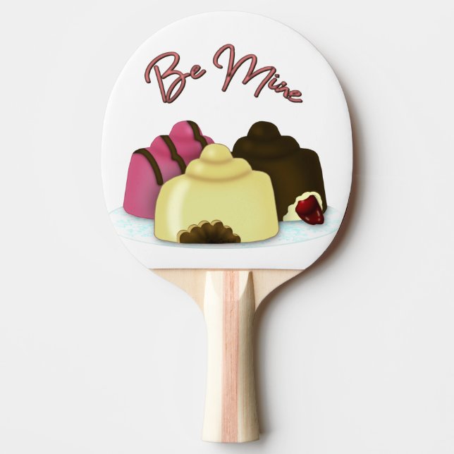 Be Mine Valentine's Day Candy Ping Pong Paddle (Front)
