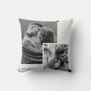 Be Mine Valentine's Day Couple Photo Love Throw Pillow