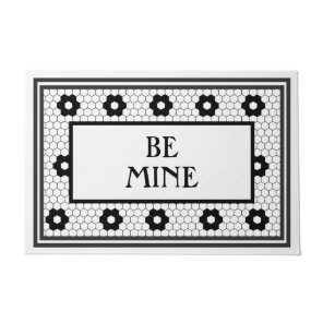 Be Mine Valentine's Day Fun Tile Design Doormat