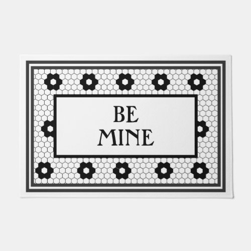 Be Mine Valentines Day Fun Tile Design Doormat