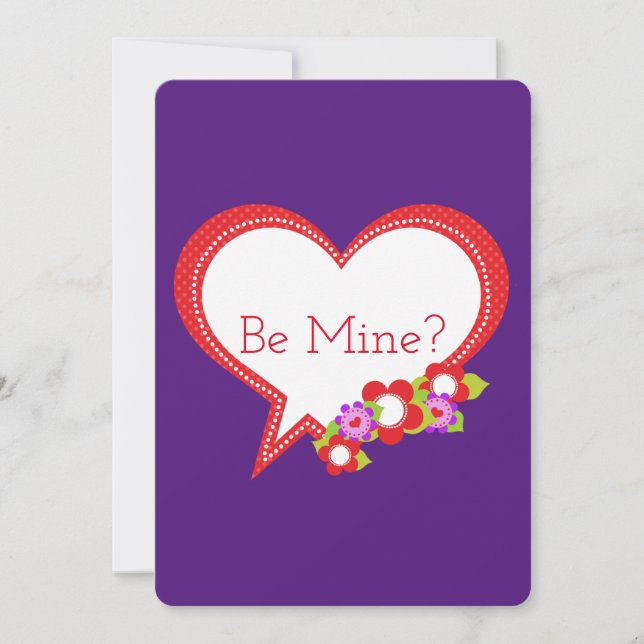 Be Mine? Valentine's Day Holiday Card (Front)
