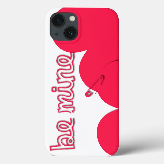 Be Mine Valentine's Day Modern iPhone case (Back)