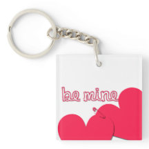 Be Mine Valentine's Day Modern Keychain