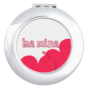 Be Mine Valentine's Day Modern Round C Mirror