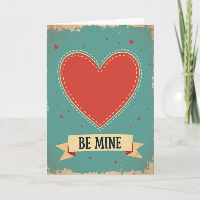 Be Mine Valentines Heart Card (Front)