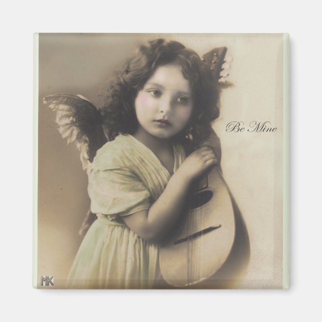 Be Mine Vintage Valnetine Cupid Magnet (Front)