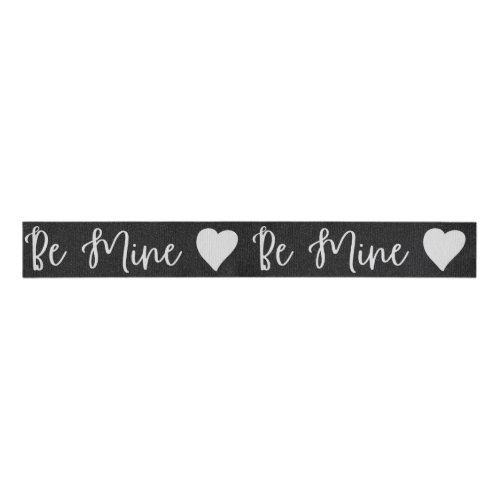 Be Mine White Glitter Valentines Grosgrain Ribbon