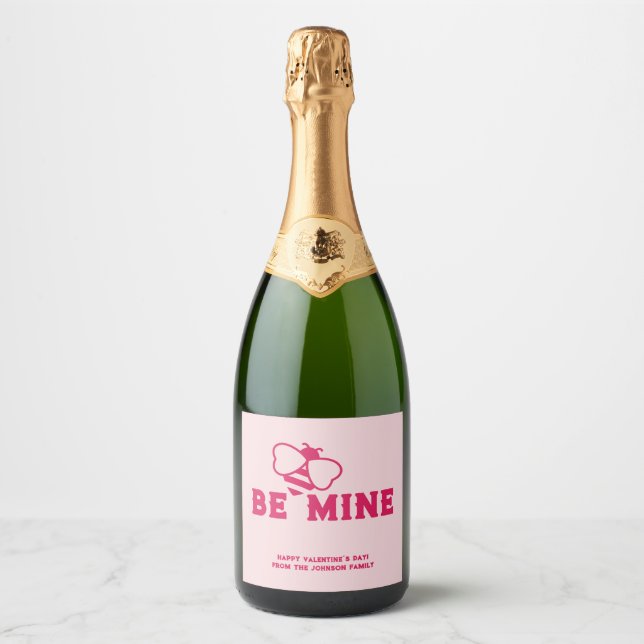 Be Mine Wine Champagne Label (Front)