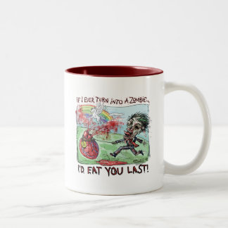 Be Mine Zombie Valentine Two-Tone Coffee Mug