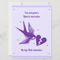 Be My Anti-Valentine Card - Broken Heart