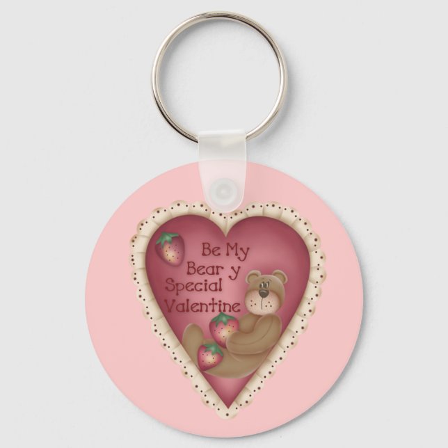 Be My Beary Special Valentine Keychain (Front)