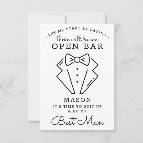 Be My Best Man Card _ Funny