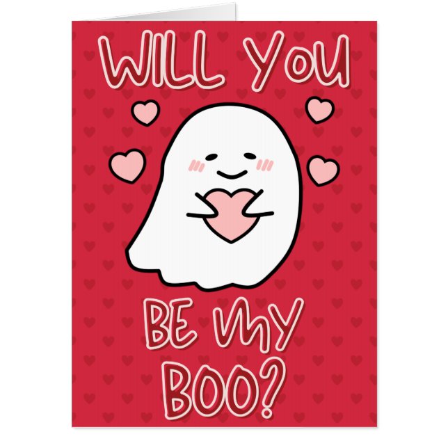 Be My Boo Custom Photo Giant Valentine Card (Front)