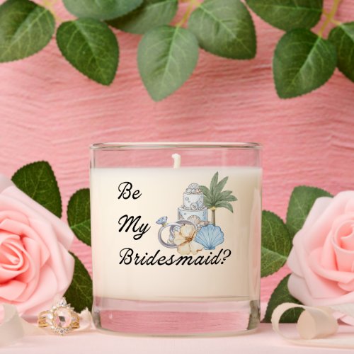 Be My Bridesmaid? Beach Invitation Proposal Scented Candle