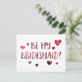 be my bridesmaid bokeh invitation postcard (Standing Front)