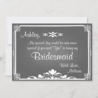 Be My Bridesmaid | Chalkboard Invitation