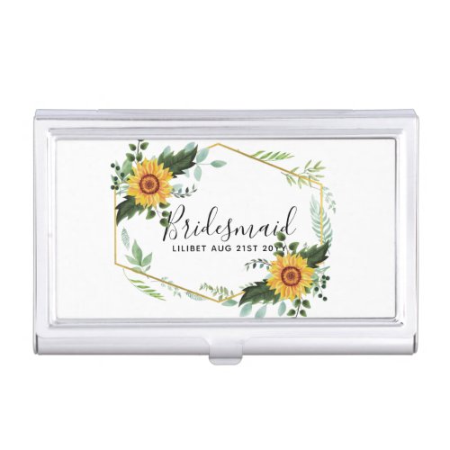 Be My Bridesmaid Flowergirl Maid Honor Thank You Business Card Case